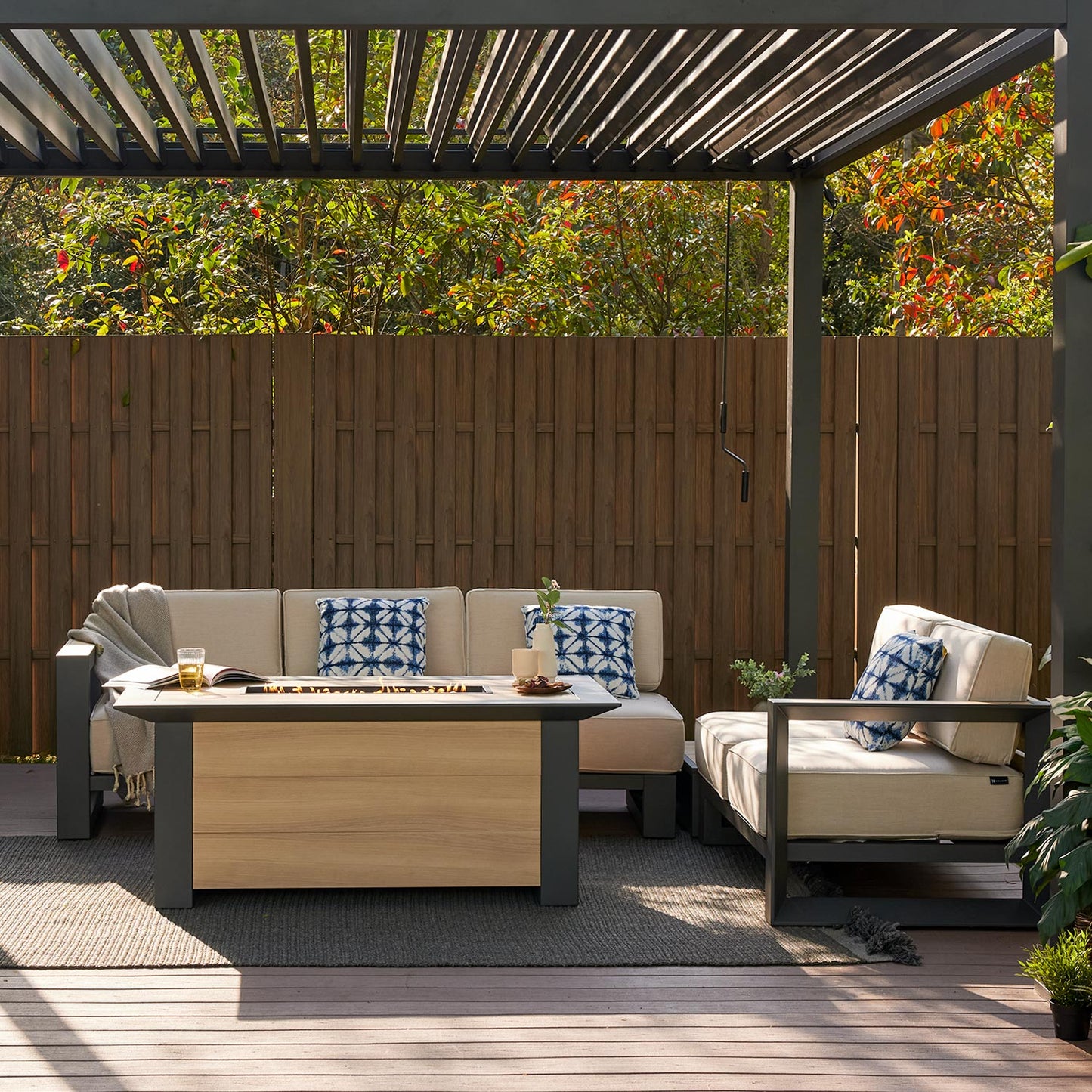 Bundle Sale - Modular Corner Sofa + 111DA 10'x13' Pergola