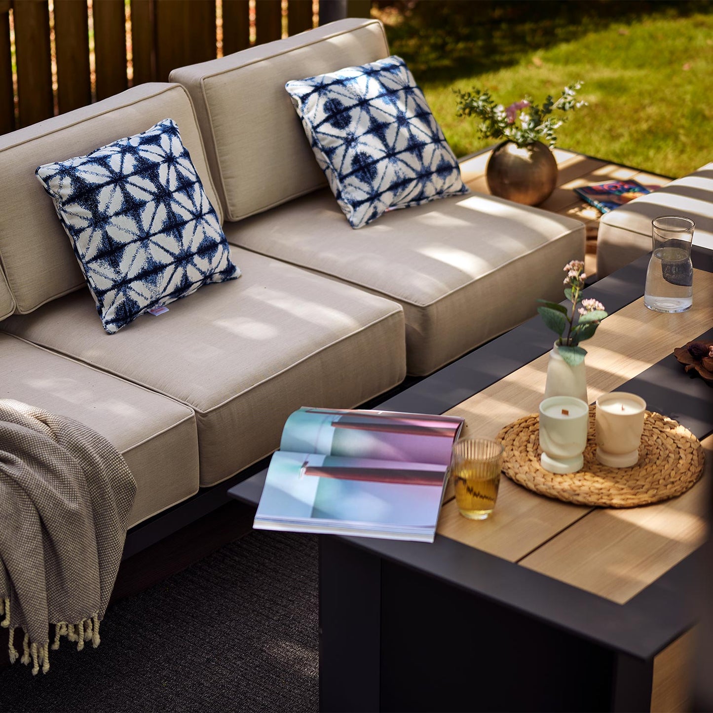 Bundle Sale - Modular Corner Sofa + 111DA 10'x13' Pergola