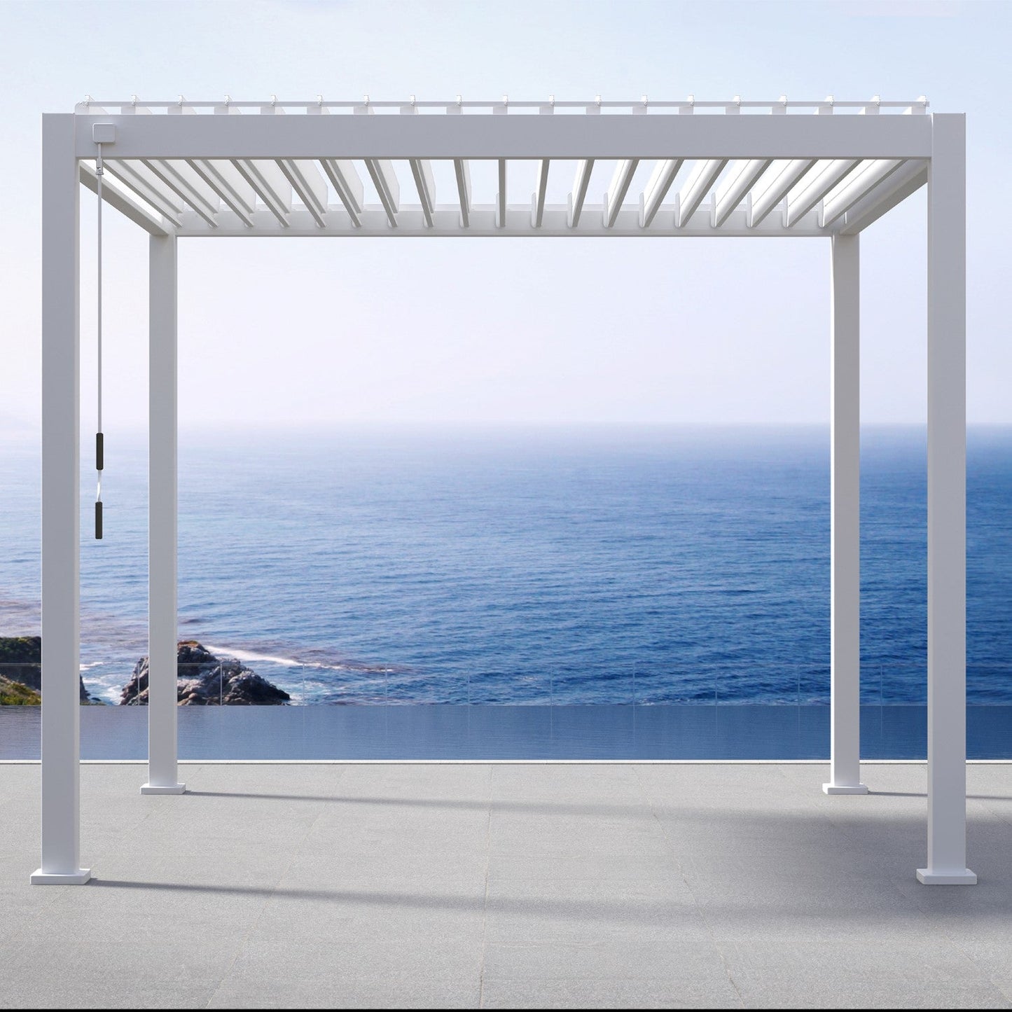 MIRADOR 111DA 10'x10' WHITE PERGOLA