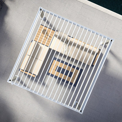 MIRADOR 111DA 10'x10' WHITE PERGOLA