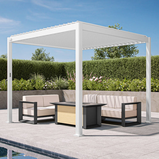 MIRADOR 111SR 10'x10' WHITE PERGOLA