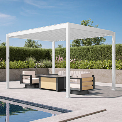 MIRADOR 111SR 10'x13' WHITE PERGOLA