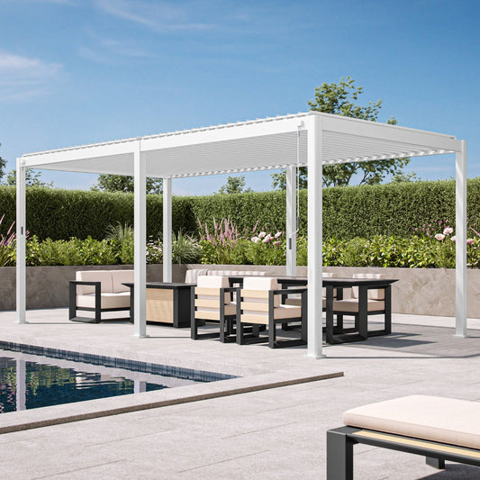 MIRADOR 111SR 10'x20' WHITE PERGOLA