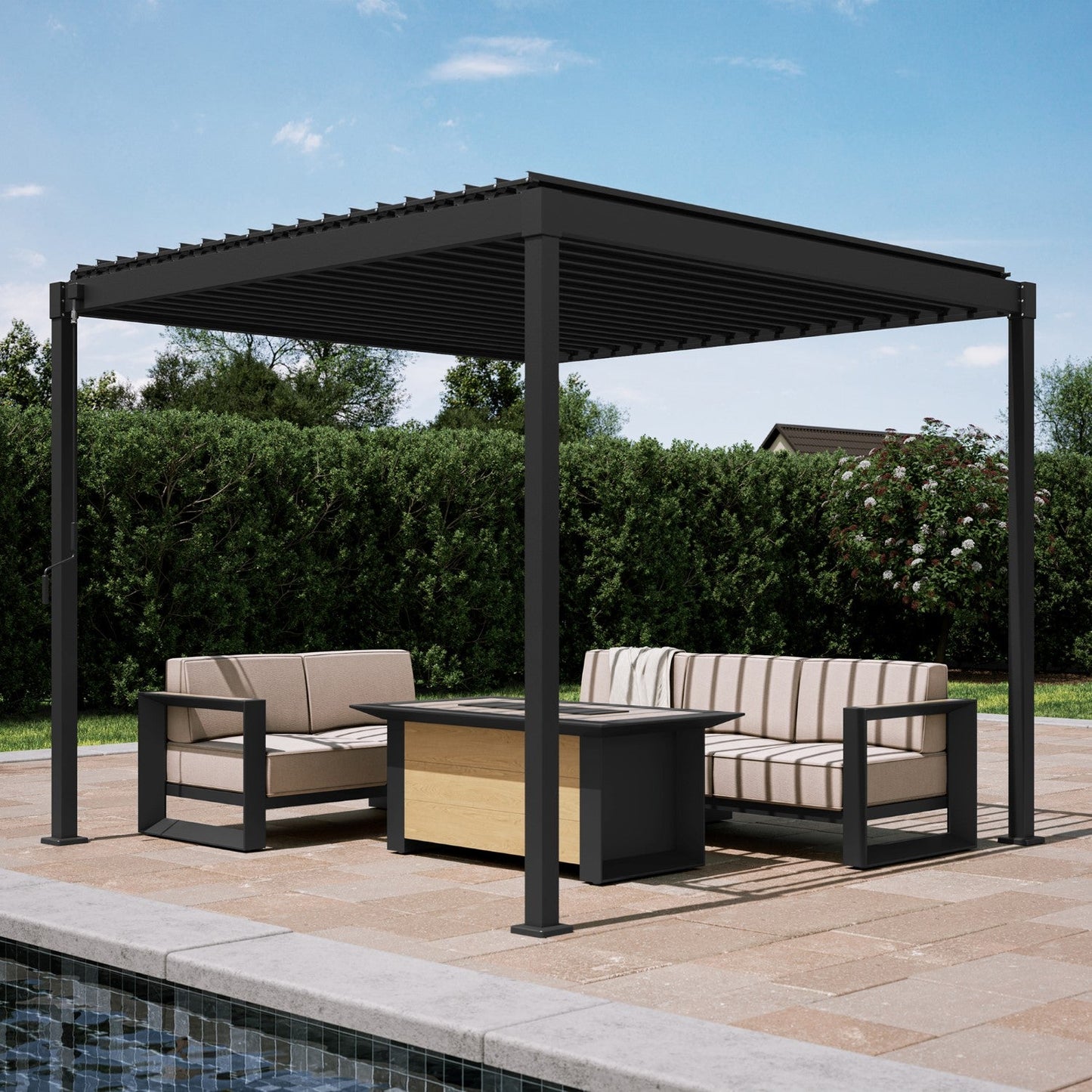 MIRADOR 80S 10'x10' LATTE PERGOLA