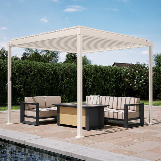 MIRADOR 80S 10'x10' LATTE PERGOLA