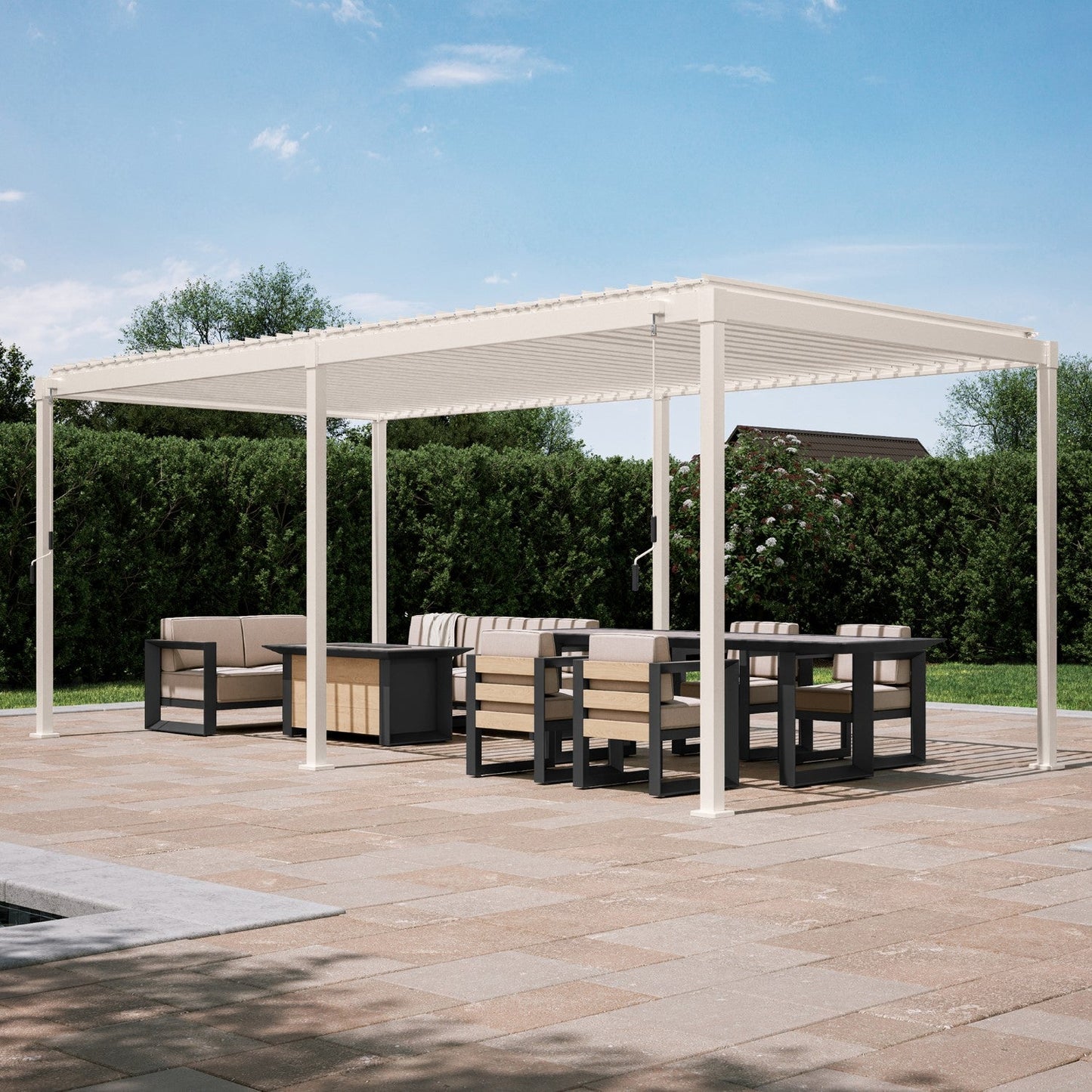 MIRADOR 80S 10'x20' CHARCOAL PERGOLA
