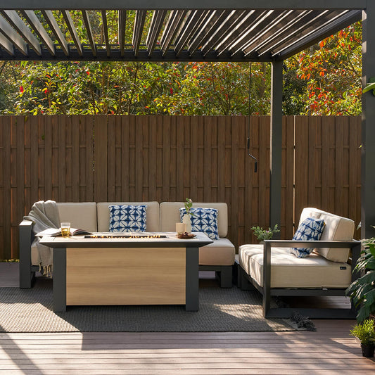 Bundle Sale - Modular Corner Sofa + 111DA 10'x13' Pergola